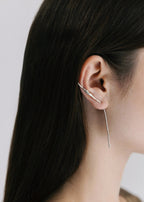 Boucles d’Oreilles Fil d’Argent Flow